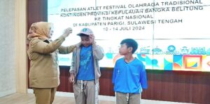 Pj Wali kota Lepas Atlet Festival Olahraga Tradisional